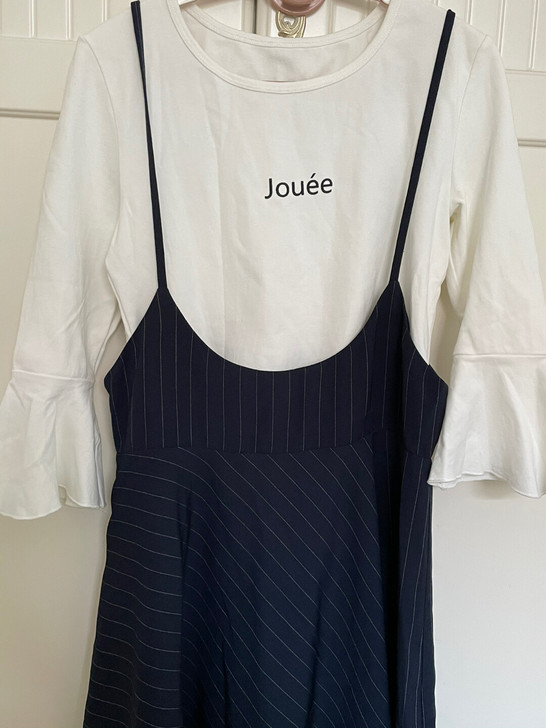 拉夏贝尔专柜入背带裙吊带裙两件套155码 ...