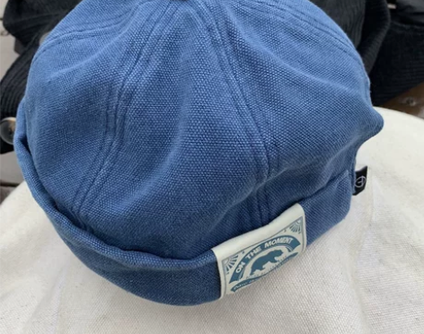 帽子男日系复古贴布瓜皮帽雅痞圆顶地主帽潮春...