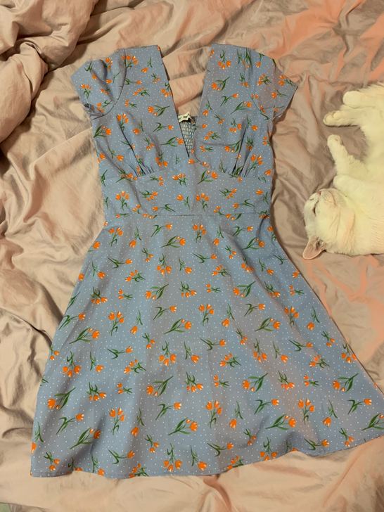 碎花连衣裙 S码