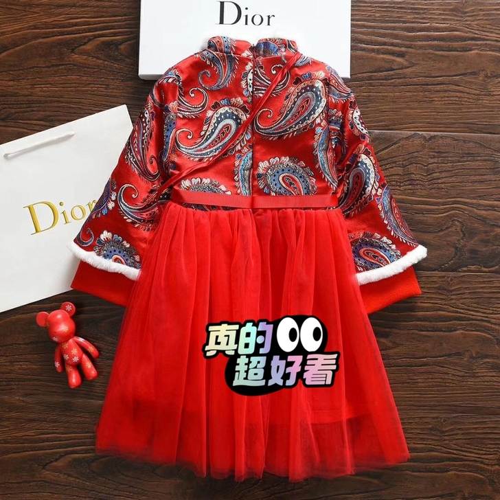 迪家2021年中国风新年盘扣连衣裙~ 轻奢...