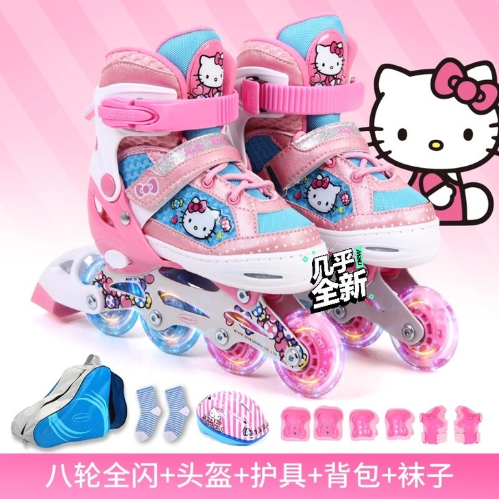 孩子穿过两次，因报了轮滑班，闲置了一双，可...