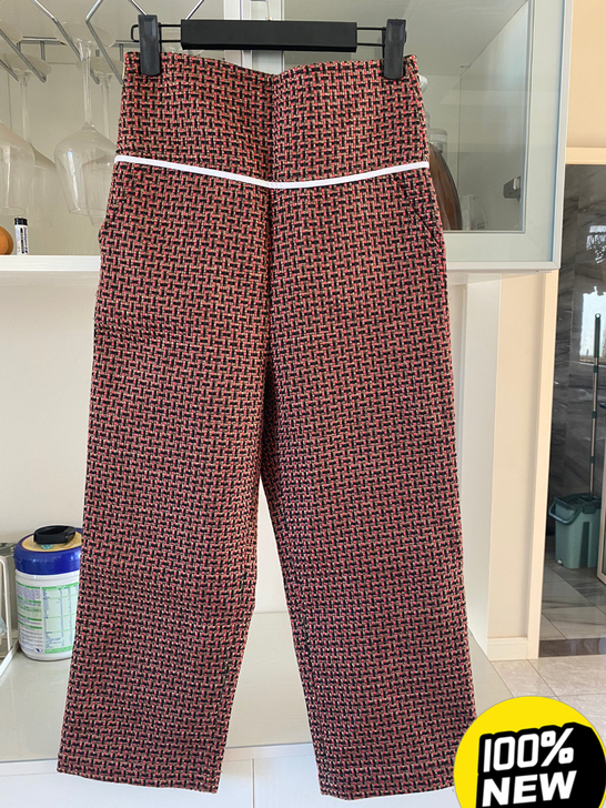 休闲裤，九分裤，麻编制材质，有内衬，手感好...