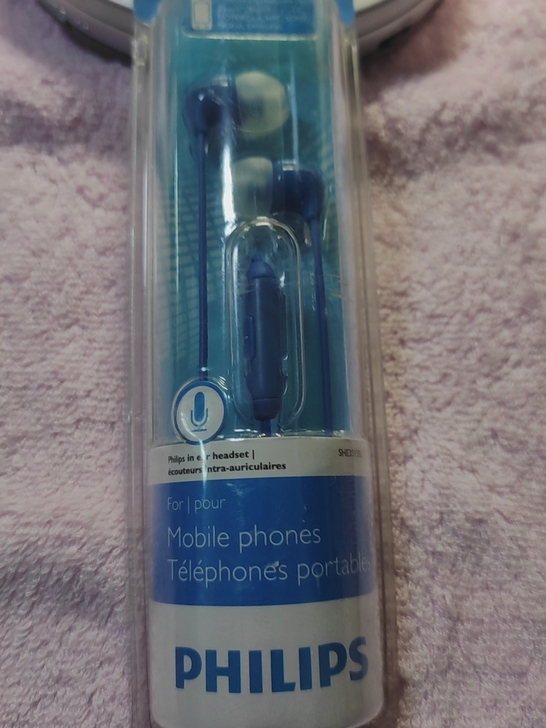 飞利浦耳机   :带麦克    全新未使用...