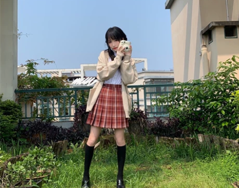 #仲春二四jk格群 “胭脂透”   M码（...