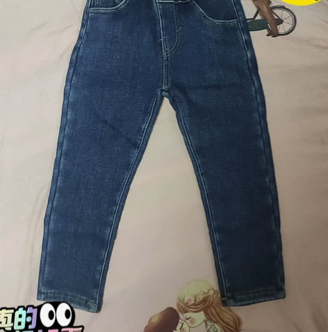 精品加绒牛仔裤,建议身高100以内穿,裤长...
