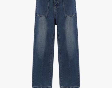 ?美式复古直筒牛仔裤女夏季2022新款设计...