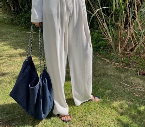 阔腿裤 磨毛料 松紧腰 均码 版型很好 全...