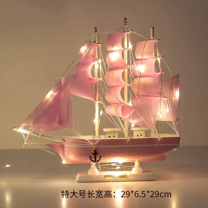 一帆风顺帆船模型摆件客厅房间酒柜装饰品生日...