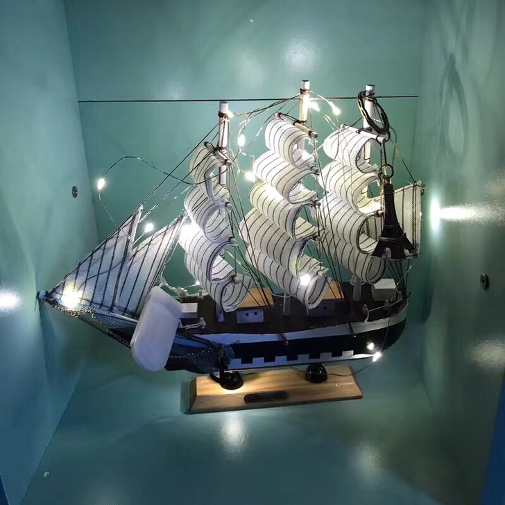 全新木质一帆风顺帆船模型工艺船摆件客厅书桌...