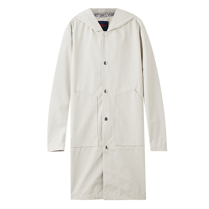 美特斯邦威夹克男秋装中长款风衣潮流韩版休闲...