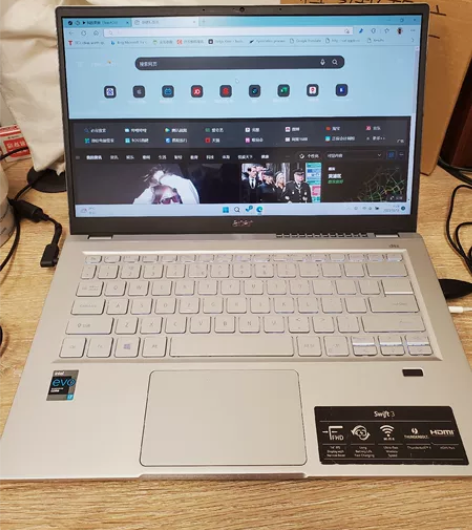 2021年京东购买的电脑，型号宏碁非凡S3...