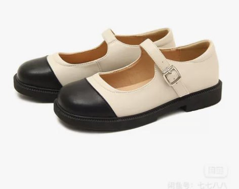 非全新 自然卷玛丽珍鞋女2021年春秋新款...