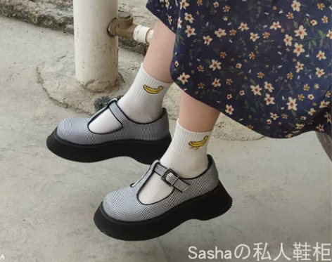 ?2022春夏新款厚底玛丽珍鞋女复古百搭小...