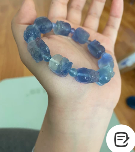 萤石皮皮~实物其实是蓝绿色,懂萤石的都懂得...