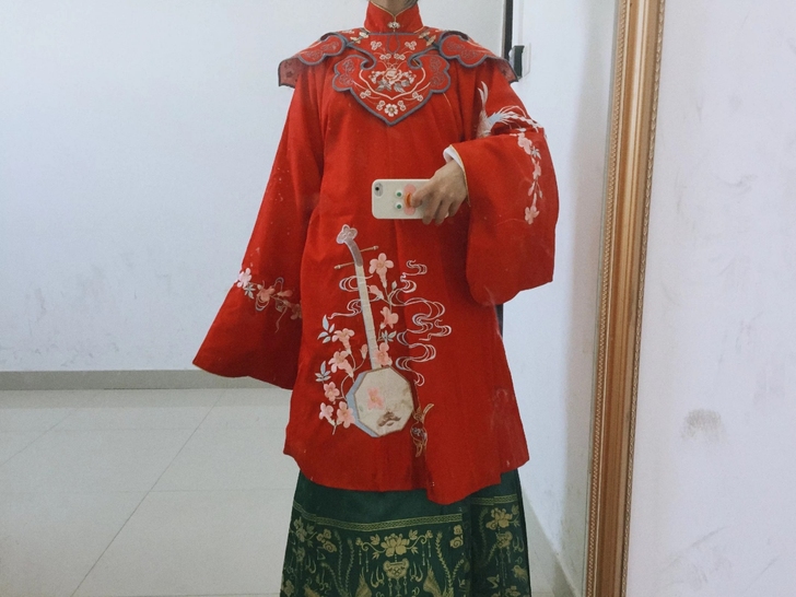 【汉服湘妃词上衣+鸾凤和鸣马面+云肩+鞋】...