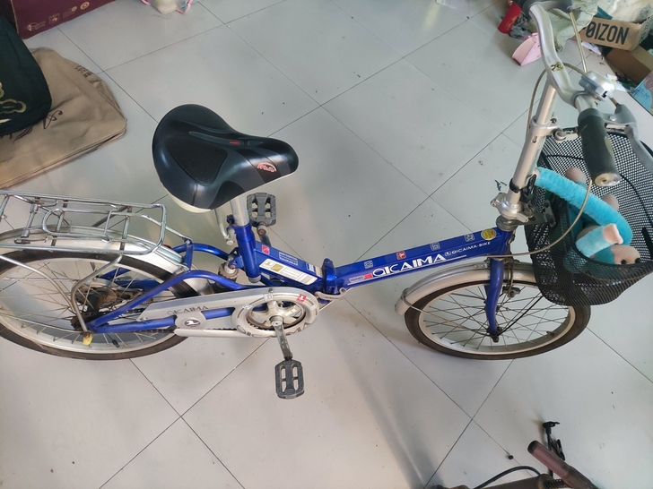 七彩马折叠自行车