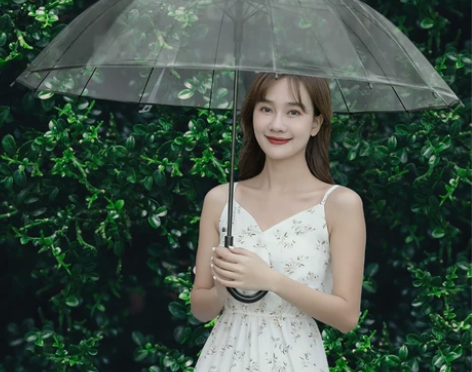 16骨透明雨伞伞长柄大号双人直柄白色网红女...