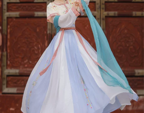 ?妃亦坊原创汉服女【琳琅】坦领半臂三件套齐...