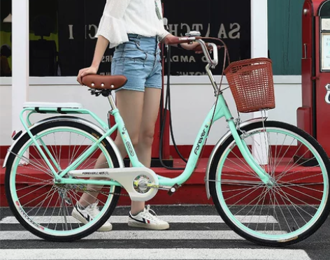 永久牌通勤自行车女轻便上班骑24寸26代步...