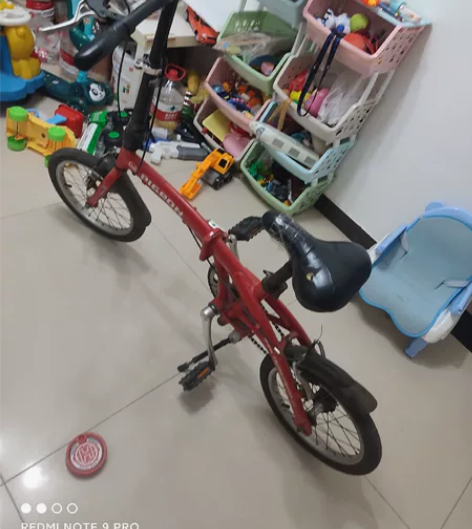 飞鸽折叠自行车，铝合金，轻巧耐用，没有换过...