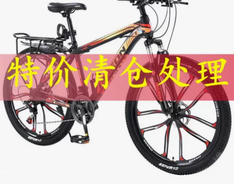 【亏本清仓】双碟刹减震山地自行车20寸24...