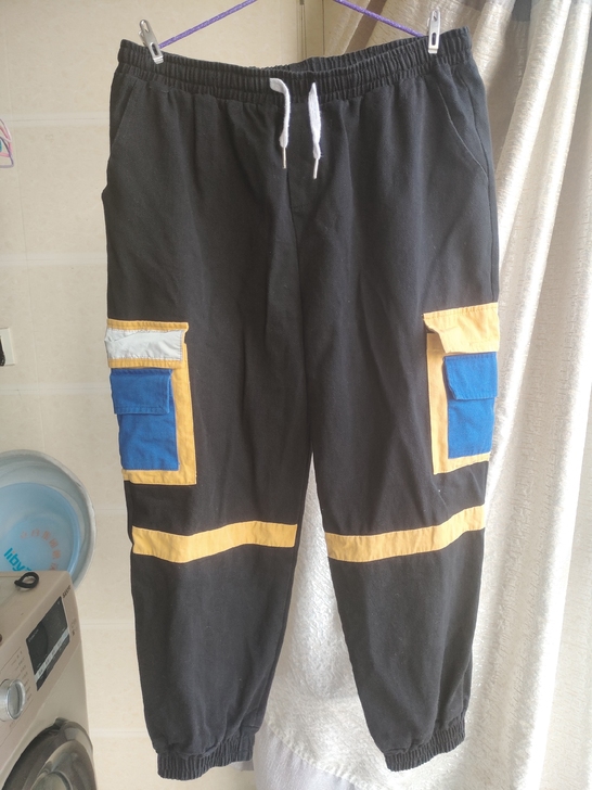 工装裤秋冬季宽松束脚休闲运动裤嘻哈潮ins...