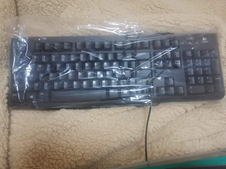 正品 全新 罗技 k120  防水键盘 黑...