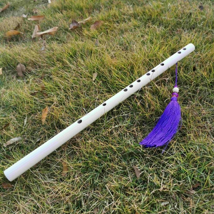 乐器一节白色笛子古风朴素竹笛杀破狼顾昀顾大...