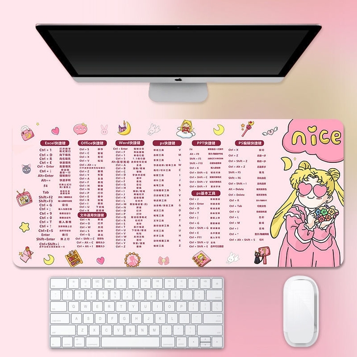 【超大张9】办公快捷键设计ps电脑鼠标垫大...