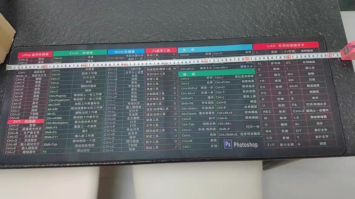 办公快捷键鼠标垫超大办公电脑桌垫学生写字桌...