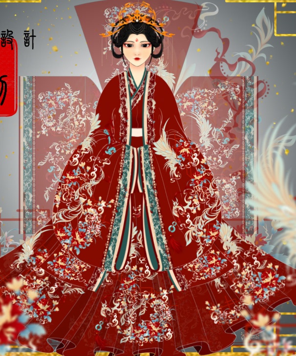 古国王爷 12米摆交领汉服。穿着小了转！！...