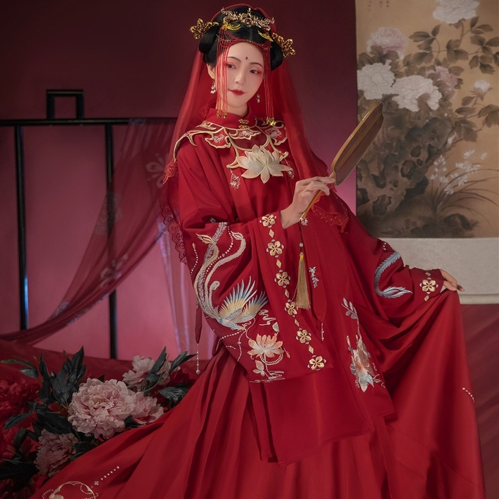 墨莲居【婚期】原创明制立领婚嫁汉服