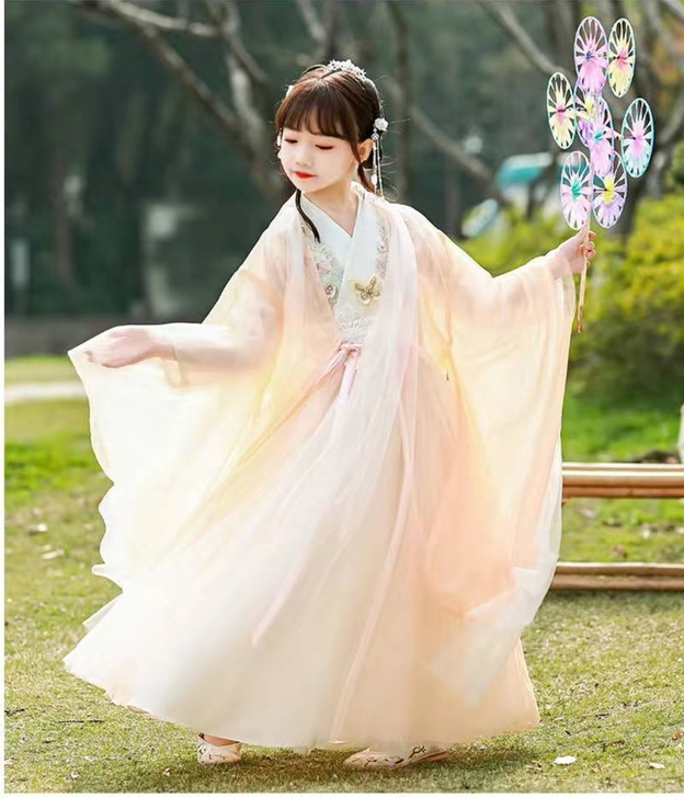 女童汉服儿童古装秦汉制汉服全新女春秋超仙2...