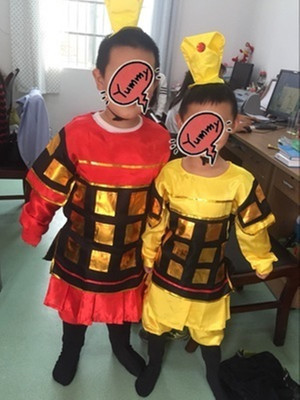 古装汉服儿童课本剧西门豹治邺服装秦汉皇帝秦...