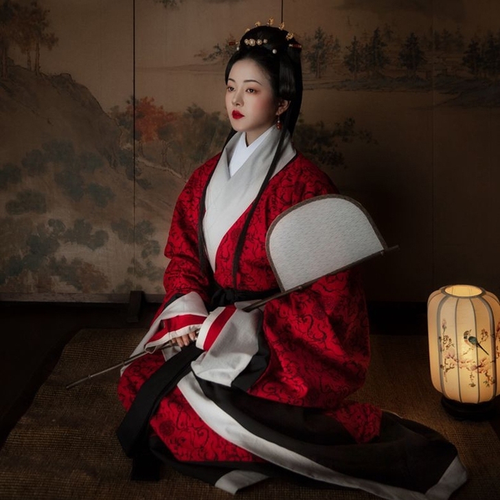 怀谷居汉服马王堆曲裾袍复原女款传统春夏古典...