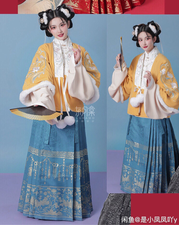 东月棠流云兔多色款半袖汉服汉元素袄子女20...