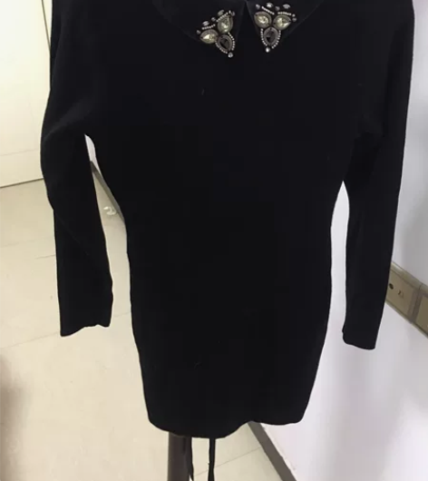 黑色保暖加绒打底包臀裙 均码 适合小个子姐...