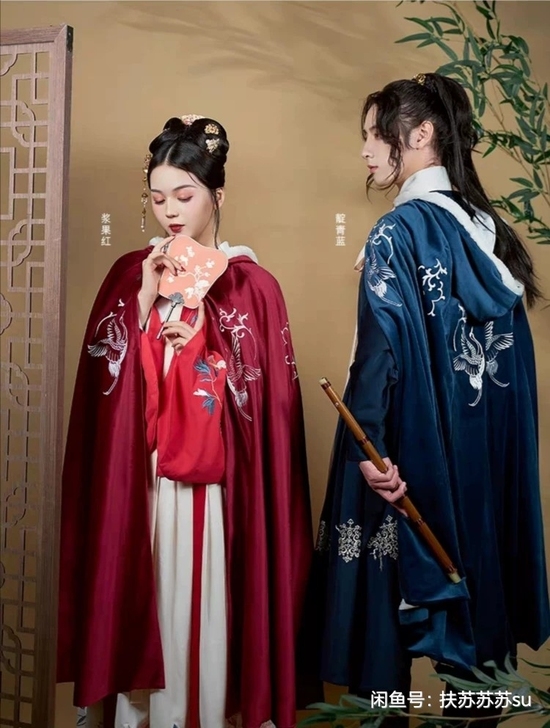 【正品出租】花朝记梅花仙鹤刺绣斗篷