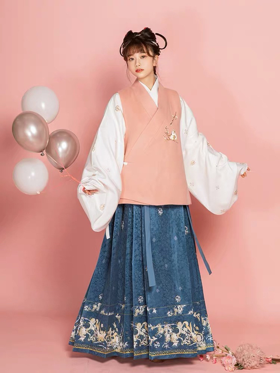 【肥啾】花朝记汉服原创交领比甲交领短袄长短...