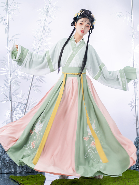 出社醉花间晋制汉服女原创正品交领魏晋中国风...