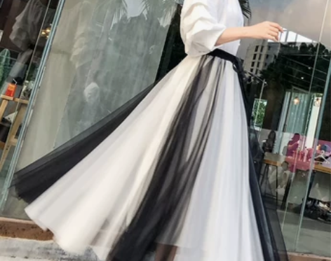 春季新款很仙的法国小众半身裙女中长款高腰百...