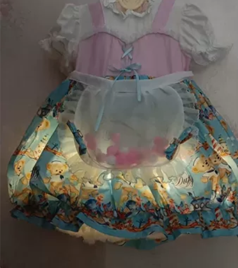 发光手作裙私定达菲熊花苞裙灯笼裙自然蓬,自...