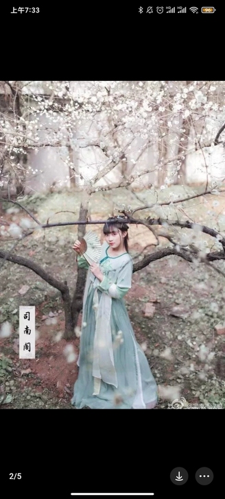 司南阁汉服 坦领襦裙 青筠  正品