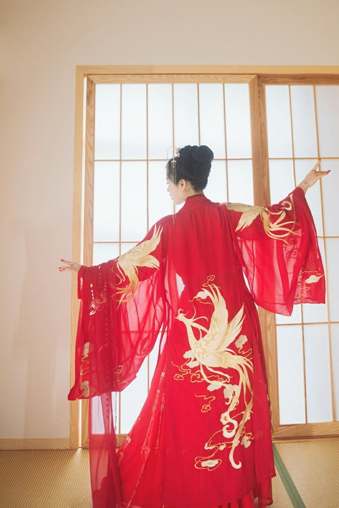 凤栖梧大袖，穿过一次