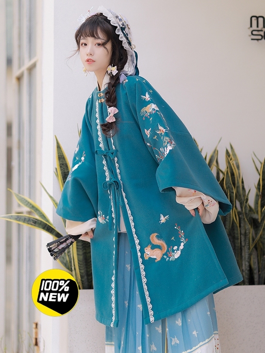 名曰汉裳【小福鼠】原创汉服女明制圆领对襟刺...