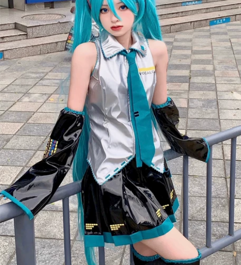 初音未来cos衣服假发全套 图上就是实拍 ...