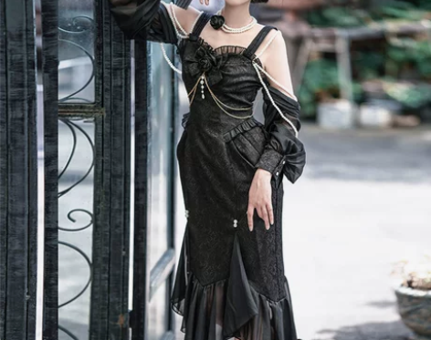 副牌-原创中华风旗袍款lolita裙 山茶...