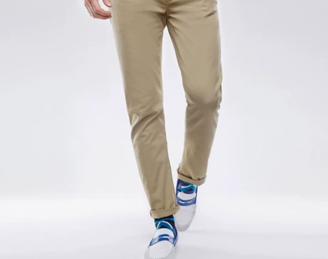 卡宾男装休闲裤弹力修身低腰小脚九分裤 尺码...