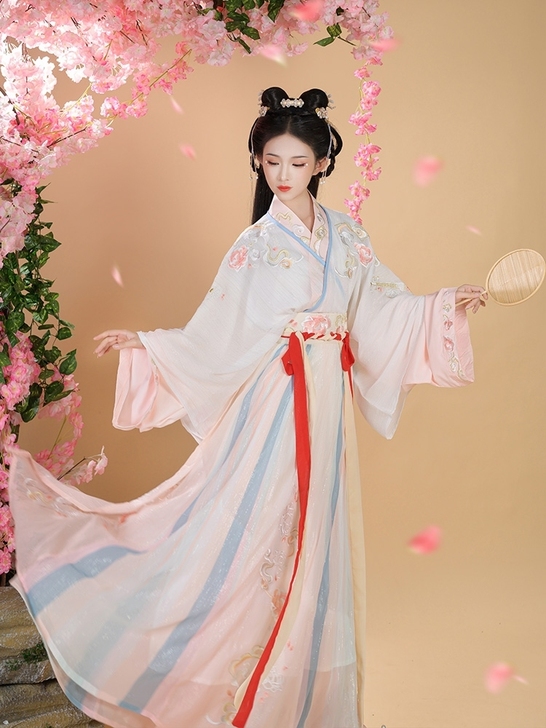 青柠 墨子研原创汉服女中国风晋制齐腰交领襦...