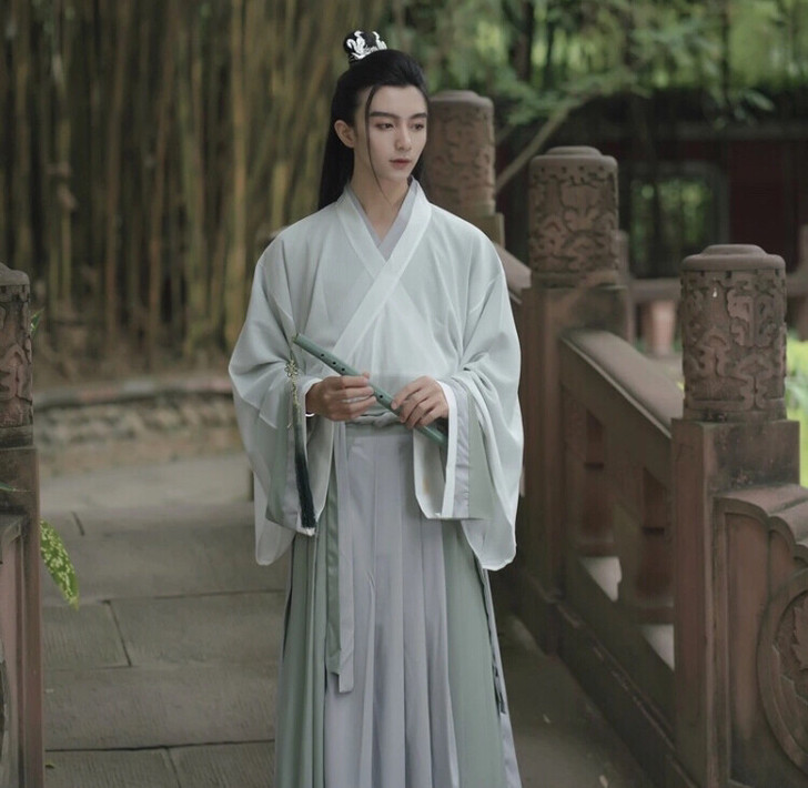 汉服男古装正品原创清风序晋制交领汉服男女情...